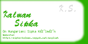 kalman sipka business card